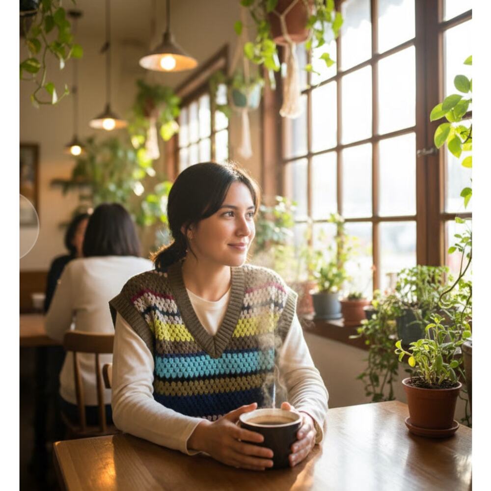 BAUM UND PFERDGARTEN Coletta Striped Crochet Sweater Vest